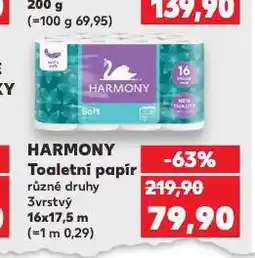 Kaufland Harmony toaletní papír nabídka