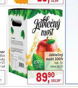 Makro Jablečný mošt 100% nabídka