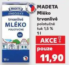 Kaufland Madeta jihočeské trvanlivé mléko nabídka