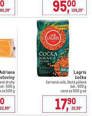 Makro Lagris čočka nabídka