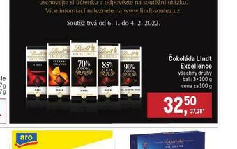 Makro Čokoláda lindt excellence nabídka