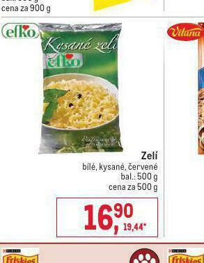 Makro Zelí nabídka