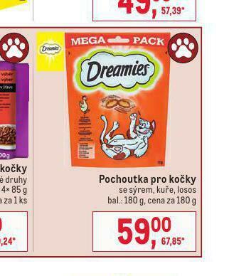 Makro Dreamies pochoutky pro kočky nabídka