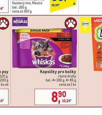 Makro Whiskas kapsičky pro kočky nabídka