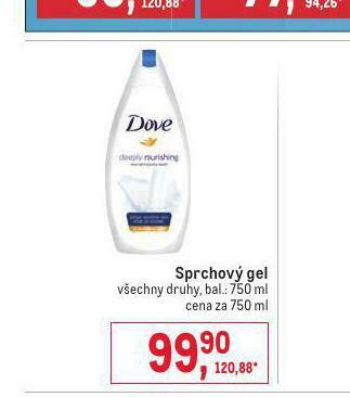 Makro Dove sprchový gel nabídka