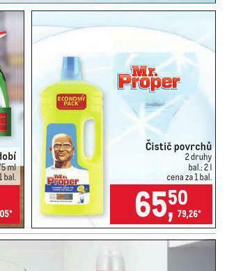 Makro Mr. proper čistič povrchů nabídka