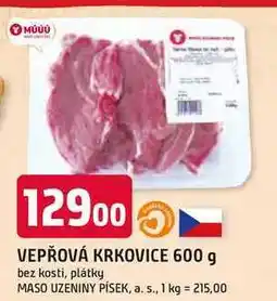 Trefa VEPŘOVÁ KRKOVICE 600 g bez kosti, plátky nabídka
