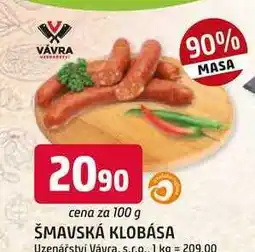 Trefa ŠUMAVSKÁ KLOBÁSA nabídka