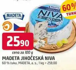 Trefa MADETA JIHOČESKÁ NIVA 60% tuku nabídka