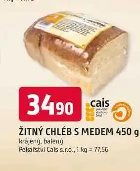Trefa ŽITNÝ CHLÉB S MEDEM 450 g krájený, balený nabídka
