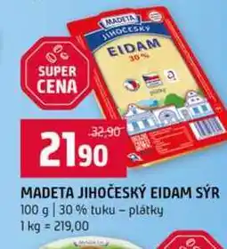 Terno MADETA JIHOČESKÝ EIDAM SÝR 100 g 30% tuku plátky nabídka