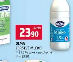 Terno OLMA ČERSTVÉ MLÉKO 1l 1,5% tuku polotučné nabídka