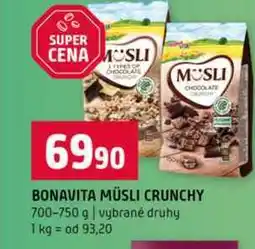 Terno BONAVITA MÜSLI CRUNCHY 700-750 g vybrané druhy nabídka