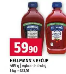 Terno HELLMANN'S KEČUP 485 g vybrané druhy nabídka