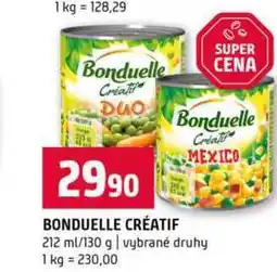 Terno BONDUELLE CRÉATIF 212 ml 130 g vybrané druhy nabídka