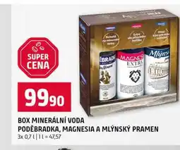 Terno BOX MINERÁLNÍ VODA PODĚBRADKA, MAGNESIA A MLÝNSKÝ PRAMEN nabídka