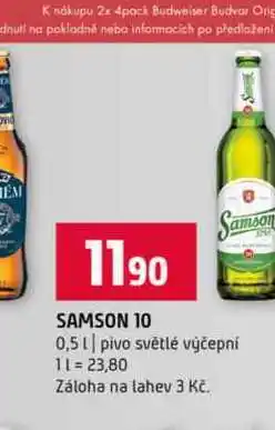 Terno SAMSON 0,5l pivo světlé výčepní nabídka