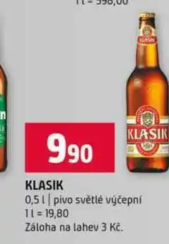 Terno KLASIK 0,5l pivo světlé výčepní nabídka