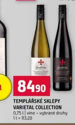 Terno TEMPLÁŘSKÉ SKLEPY H VARIETAL COLLECTION 0,75l vino vybrané druhy nabídka
