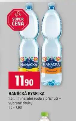 Terno HANÁCKÁ KYSELKA 1,5l minerální voda s příchutí vybrané druhy nabídka