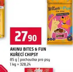 Terno AKINU BITES & FUN KUŘECÍ CHIPSY 85 g pochoutka pro psy nabídka