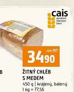 Terno ŽITNÝ CHLÉB S MEDEM 450 g krájený, balený nabídka