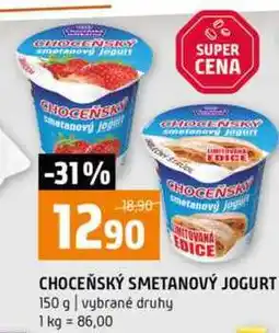 Terno CHOCEŇSKÝ SMETANOVÝ JOGURT 150 g vybrané druhy nabídka