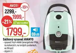 Globus Sáčkový vysavač AVANTO nabídka