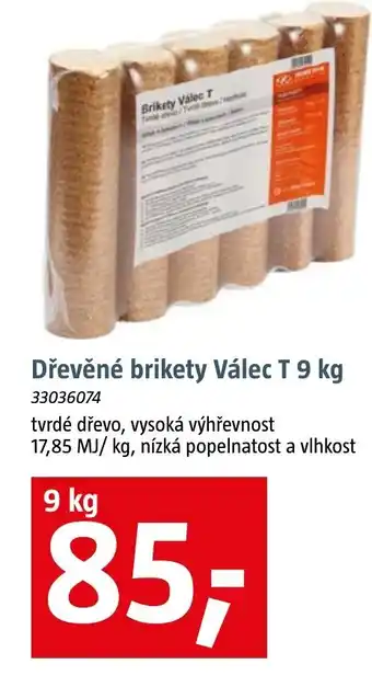 Dřevěné brikety Válec T