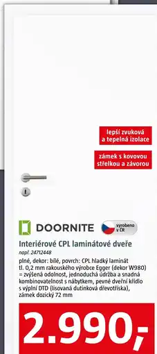Bauhaus Interiérové CPL laminátové dveře nabídka