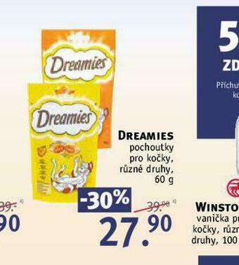 Rossmann Dreamies pochoutky pro kočky nabídka