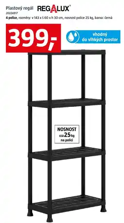 Bauhaus Plastový regál nabídka