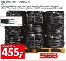 Bauhaus Kabel CYKY-J 3x 1,5 - smotek 25 m nabídka