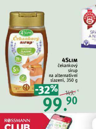 Rossmann 4slim čekankový sirup nabídka