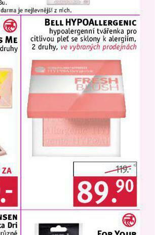 Rossmann Bell hypoallergenic tvářenka nabídka