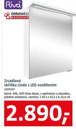 Bauhaus Zrcadlová skříňka Linda s LED osvětlením nabídka