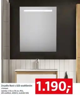 Bauhaus Zrcadlo Roni s LED osvětlením nabídka