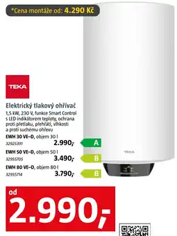 Bauhaus Elektrický tlakový ohřívač nabídka