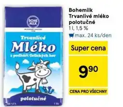 Tesco Bohemilk Trvanlivé mléko polotučné nabídka