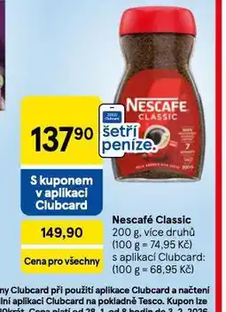 Tesco Nescafé classic nabídka