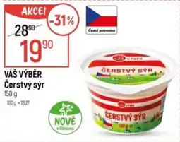 Globus VÁŠ VÝBĚR Čerstvý sýr nabídka