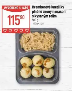 Globus Bramborové knedlíky plněné uzeným masem skysaným zelím nabídka