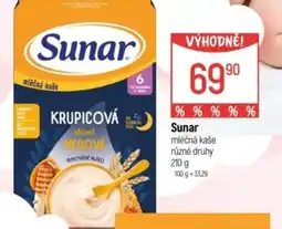 Globus Sunar mléčná kaše nabídka