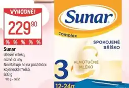 Globus Sunar dětské mléko nabídka