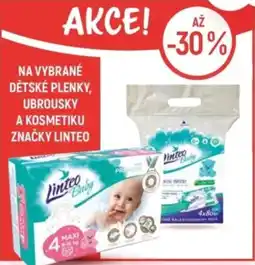 Globus Na vybrané dětské plenky, ubrousky a kosmetiku značky Linteo nabídka