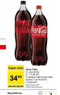 Tesco Coca cola, fanta, sprite nabídka