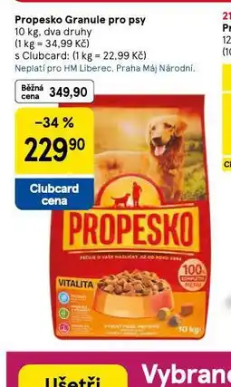 Tesco Propesko granule pro psy nabídka