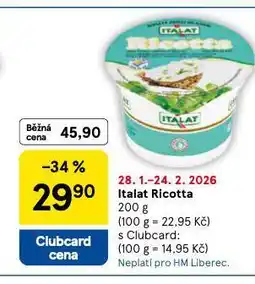 Tesco Itala ricotta nabídka
