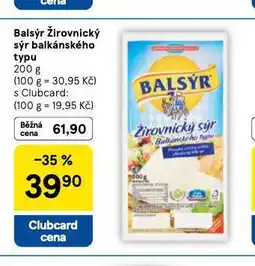 Tesco Balsýr žirovnický sýr balkánského typu nabídka