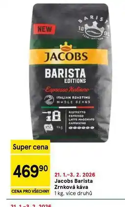 Tesco Jacobs barista zrnková káva nabídka